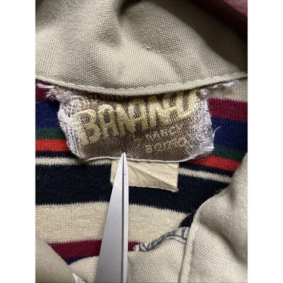 Bananas by Nancy Bossio Vintage 70s Striped Collared Button Up Shirt Tee Blouse - Picture 4 of 5